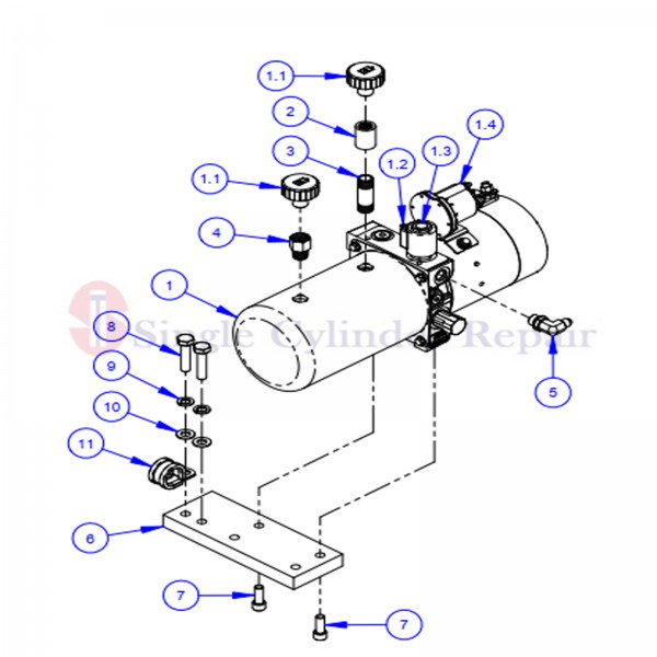 Diamond Products 6017416 Hydraulic Lift Pump Assy. For CC7574DK Saw
