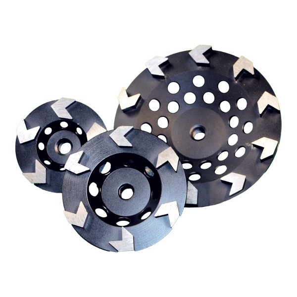 Diamond Products CGA5000 Arrow Segmented Cup Wheel for Floor Polishing, 5 In.