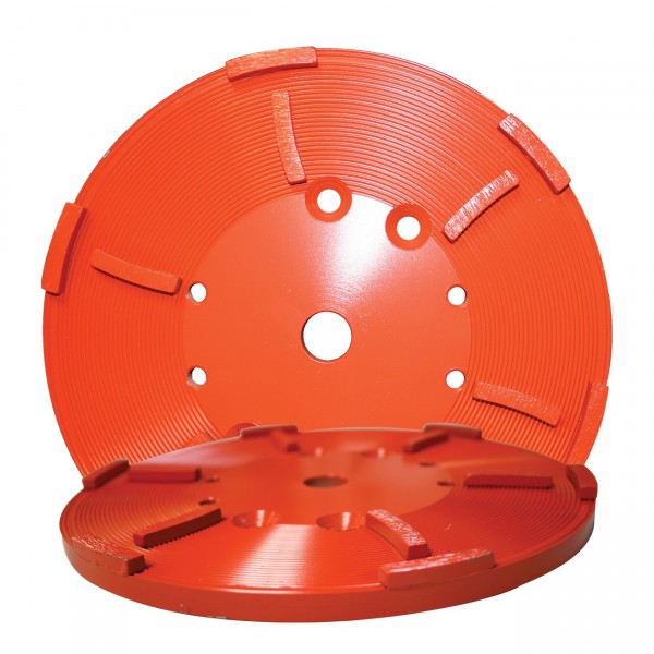 Diamond Products GHH1010 10" Heavy Duty Orange Floor Grinding Head, Segments 12, 23592