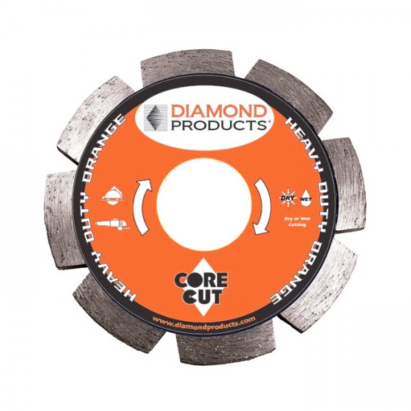 Diamond Products E5H Heavy Duty Orange Segmented Small Diameter Diamond Blades