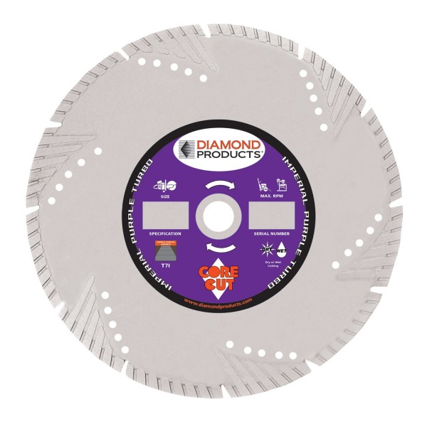 Diamond Products Imperial Purple High Speed Turbo Blades