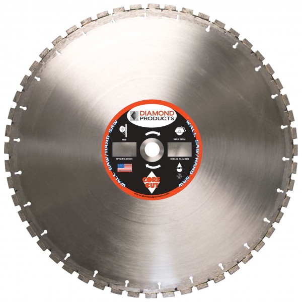 Diamond Products Super Premium Silver Wall Saw Blades, Standard Core Style