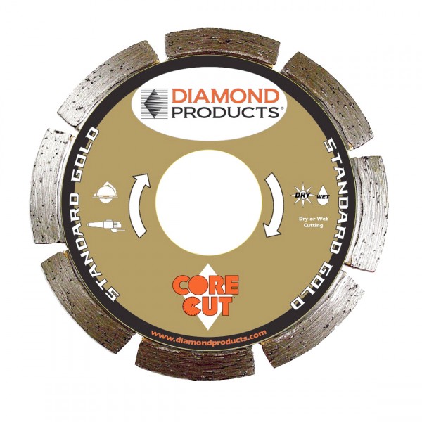 Diamond Products Standard Gold Segmented Small Diameter Diamond Blades
