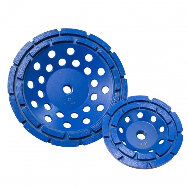 Diamond Products CGBD4500-D5B Star Blue Segmented Cup Grinder, 4-1/2” x 7/8” Double Row, 63119