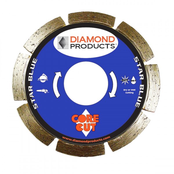 Diamond Products E2B Star Blue Segmented Small Diameter Diamond Blades