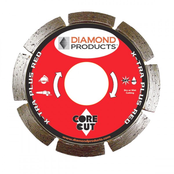 Diamond Products E5X X-tra Plus Red Segmented Small Diameter Diamond Blades
