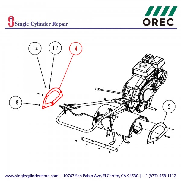 Orec 0016-60600 Side Cover (L) 