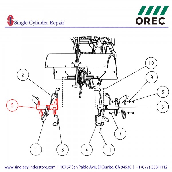 Orec 0031-51100 Tine Shaft (L ) CMP 