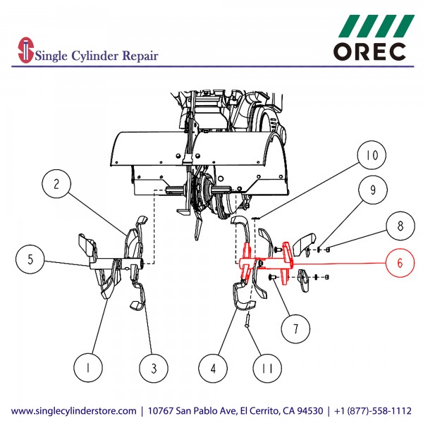 Orec 0031-51200 Tine Shaft (R ) CMP 