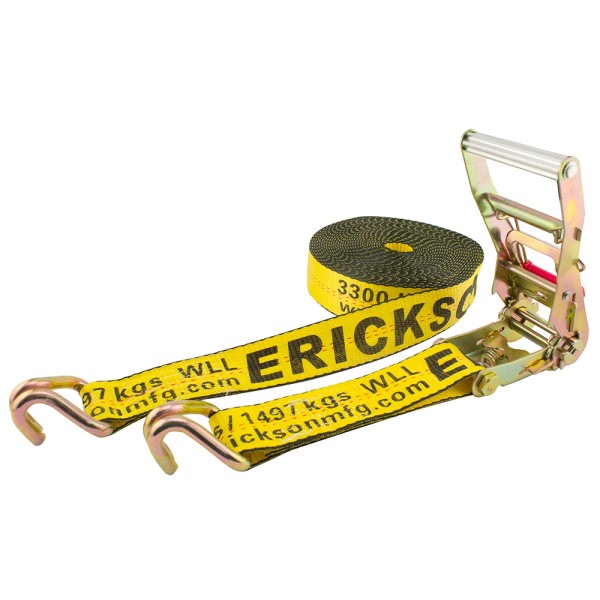 Erickson Manufacturing 08510 Ratchet Strap 2"X30' J-Hook