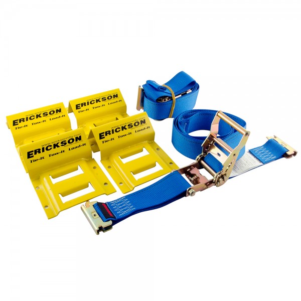 Erickson Manufacturing 09160 Wheel Chock & Tie-Down Strap Kit
