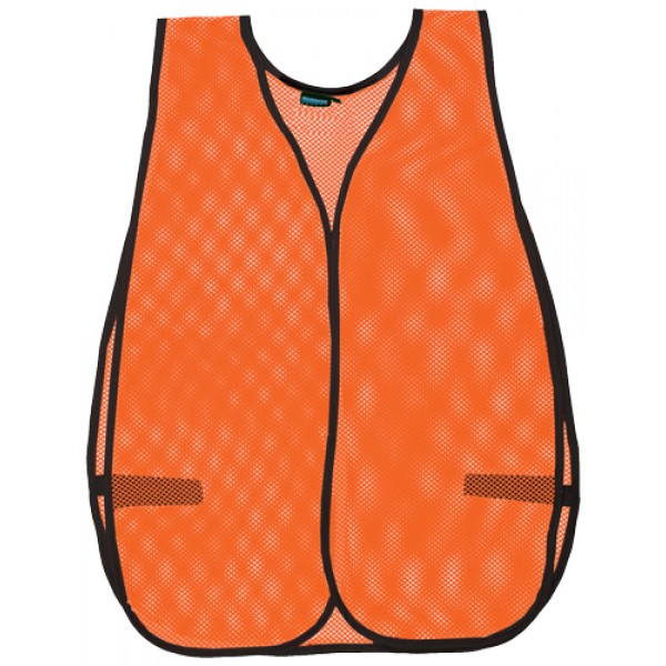 ERB Safety Products 14600 Safety Vest Orange Economy Mesh 100% Polyester Sold Each