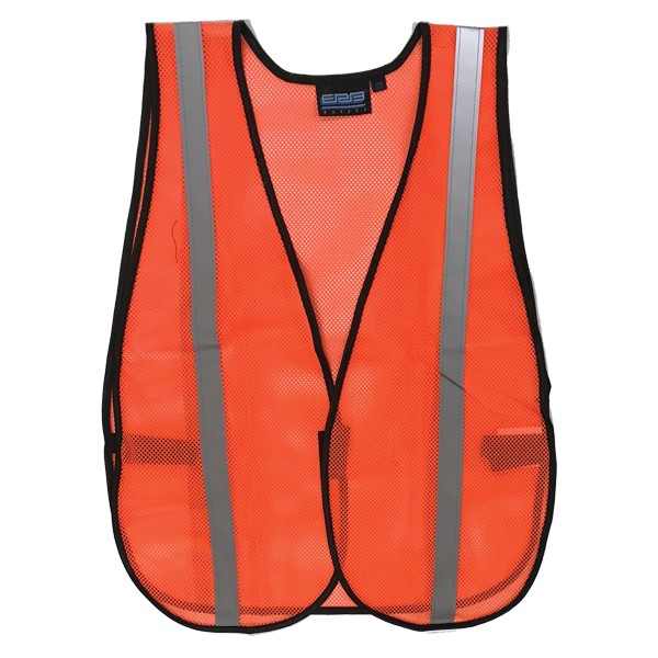 ERB Safety 14621 Safety Vest Orange Non ANSI Silver Stripe 10/BX