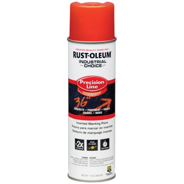 Rust-Oleum 1662838 Inverted Markng Paint FL Red 12/BX