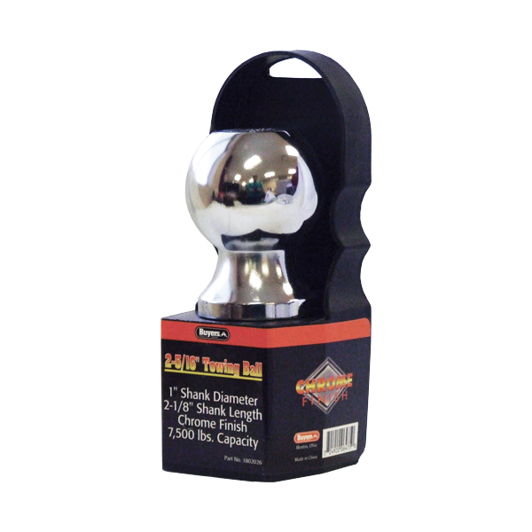 Buyers Products 1802026 Hitch Ball Chrome 2-5/16"X1"X2-1/8" 7500LB Packaged