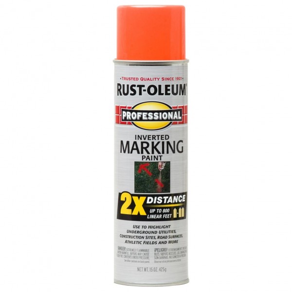 Rust-Oleum 266579 2X Distance Marking Paint 6/BX Fluorescent Orange 15 OZ