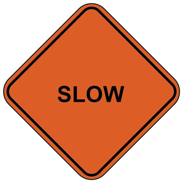 Cortina Safety Products 3008283 "Slow" 48" VS Mesh Roll-Up Sign