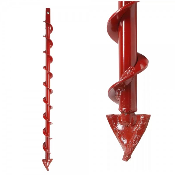 Little Beaver Earth Drills & Augers 3X42-SSS Auger; Snap-On; Screw-On Point (3" x 42")