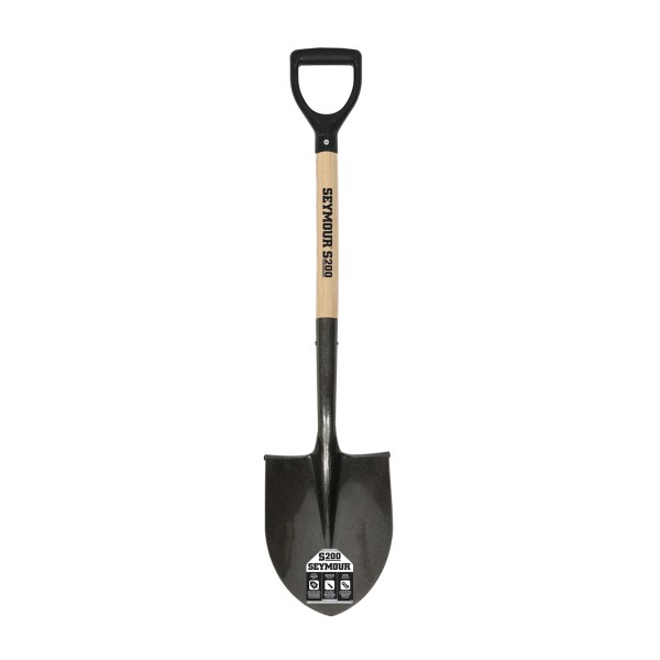 Seymour Midwest 49831 Shovel Round Point Wood D-Handle