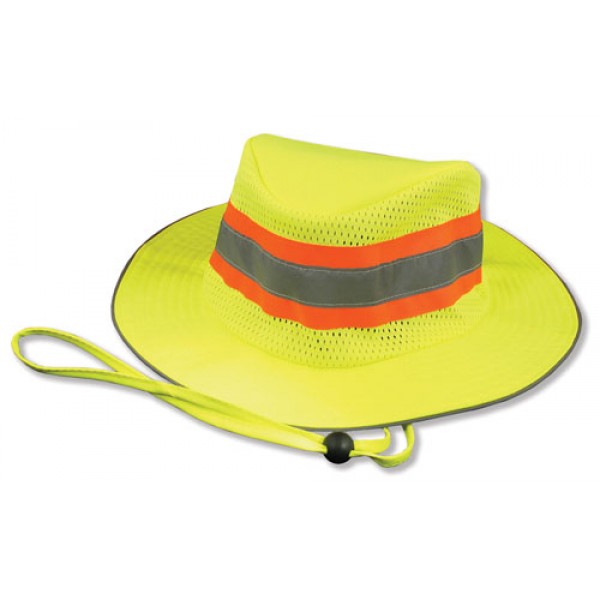 ERB Safety Products 61587 Hi-Viz Lime Boonie Hat One Size Fits Most