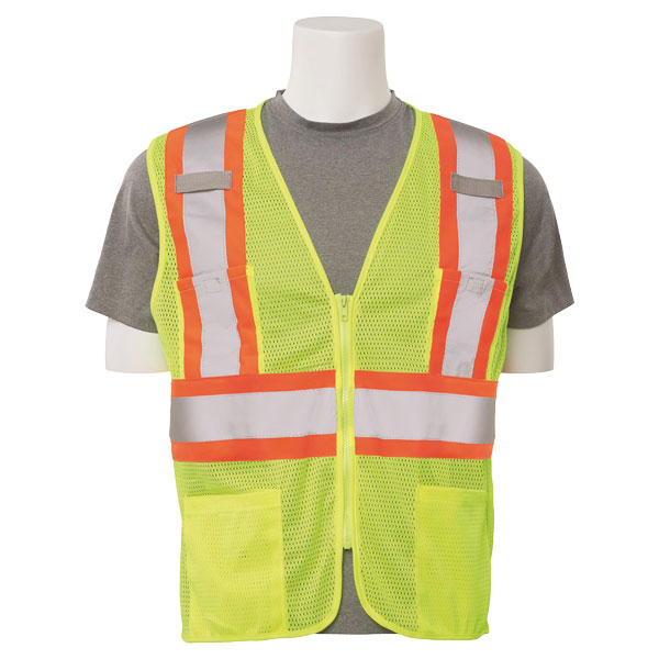 ERB Safety 61815 Products Safety Vest Mesh Lime Medium Contrast Trim Class II