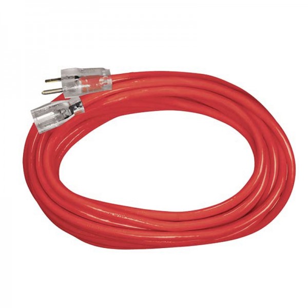 Voltec 68050CCRD Extension Cord 10/3 Red Lit Ends "For Rental Equipment Use" 50'