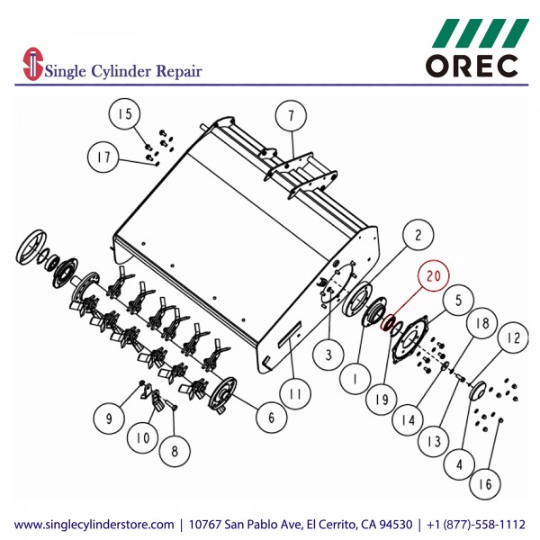 Orec 89-3115-062064 Bearing 6206 2RS