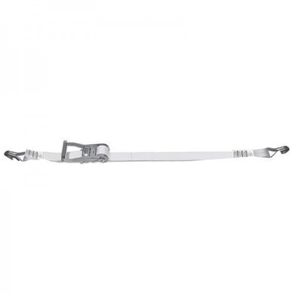 Ancra Cargo 96011 Tent Strap, Ratchet with J-Hooks 1" X 15' White
