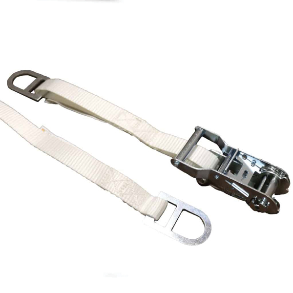 Ancra Cargo 96012 Tent Strap, Ratchet with D-Hooks 1" X 15' White