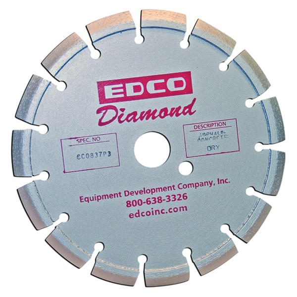 Edco CC0837P3 Diamond Blade 8 X 375 X 1 Cured