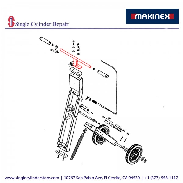 Makinex JHT-07-00 Handle Frame Weldment JHT-Handl 