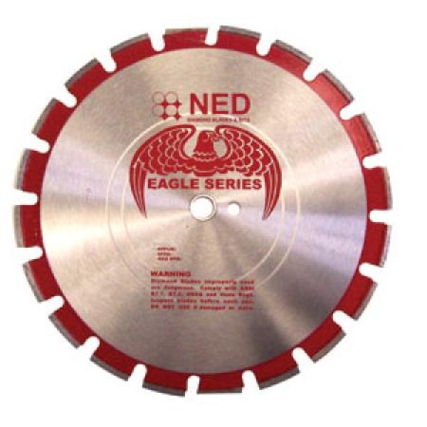 NED LDH-6SW-181251 Diamond Blade 18" Wet/Dry Cut 18"X.125"X1" Green Concrete Or Asphalt