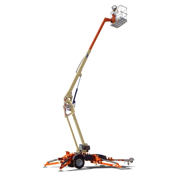 JLG T350 Towable Boom Lift with Flashing Amber Beacon Includes STD Batteries