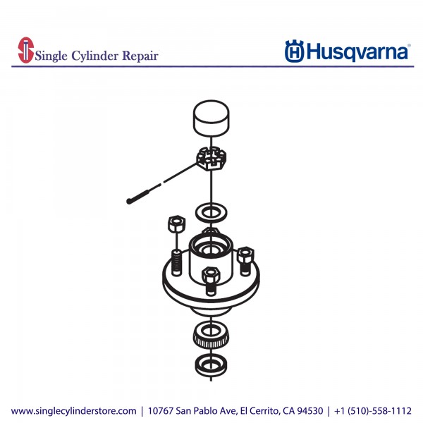 Husqvarna Hub w/ Bearings, Seal & Cap - Compl 542190433