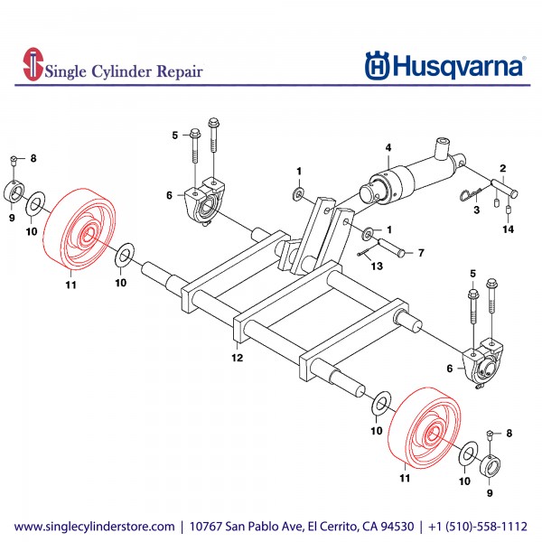 Husqvarna Wheel, front  FS 5000 590649801