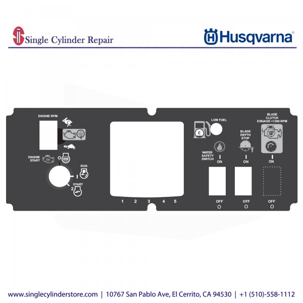 Husqvarna Decal, Control Panel JD T3 521921501
