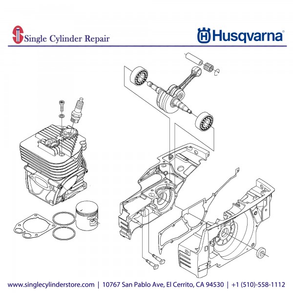 Husqvarna Crankcase, Engine Kit 582415002