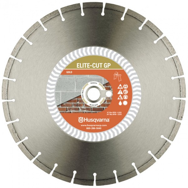 Husqvarna 589518501 Elite-Cut GP Diamond Blades for Masonry Sawing
