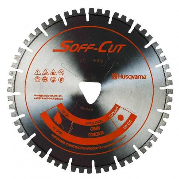 Husqvarna 589770301 Soff-Cut VC6-4000 Vari-Cut Orange 6in x .100 Diamond Blade (10 Pack)