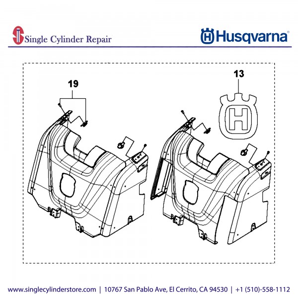 Husqvarna COVER ASSY 32"-48" US retro gearbox 597674001