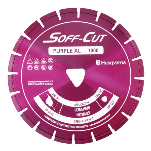 Husqvarna 542756105 Excel XL12-1000 Purple 12 inch x .120 Diamond Blade