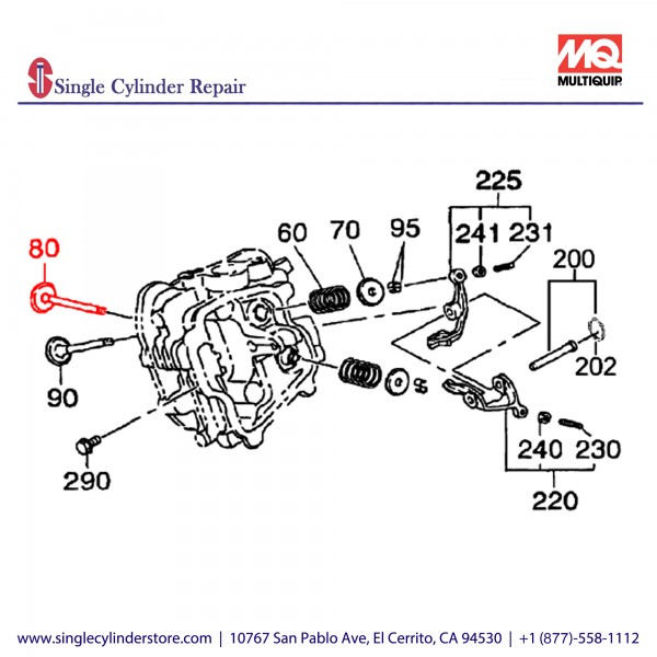 Multiquip 27633401H3 Intake valve