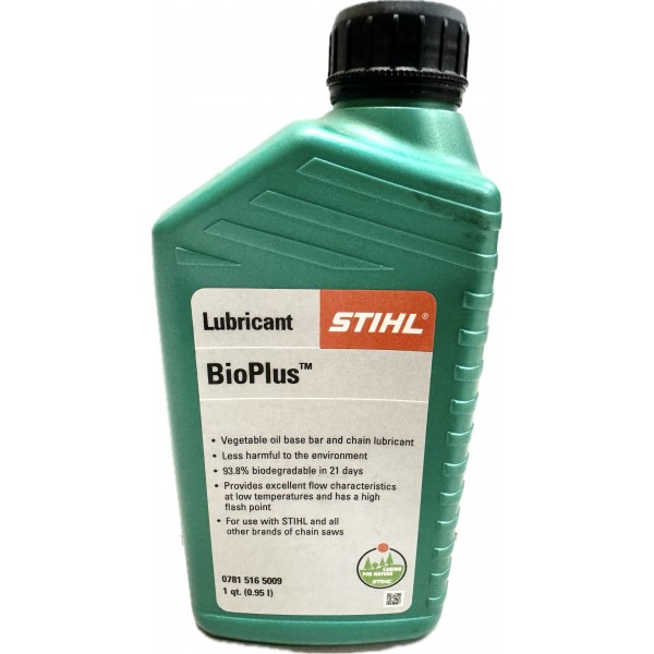 Stihl 0781-516-5009 BioPlus Bar and Chain Oil, 1 Quart, box of  12