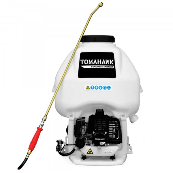 Tomahawk TCS6.5 6.5 Gallon Backpack Concrete Finishing Sprayer with 1.8HP Engine, 24" Wand, & .5 GPM Fan Nozzle