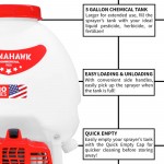Tomahawk TPS25 + CG 5 Gallon Gas Backpack Sprayer with 1.8HP Engine and Conical Gun Attachment for Pest Control