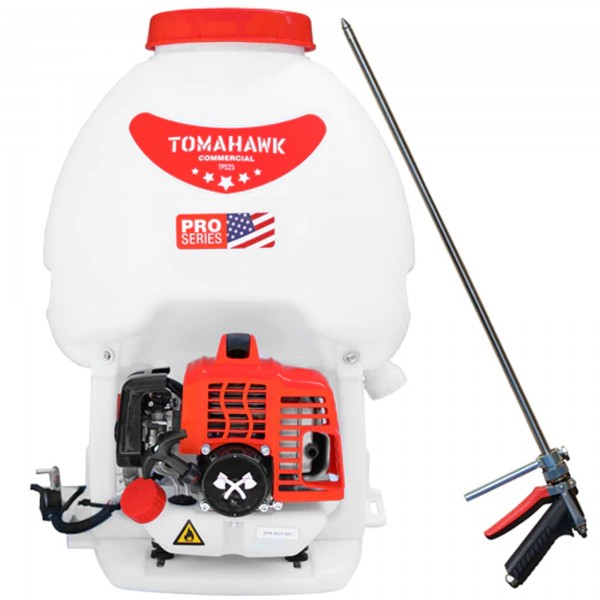 Tomahawk TPS25 + IR28 5 Gallon Gas Backpack Sprayer with 1.8HP Engine, Irrigation Rod Attachment for Pest Control