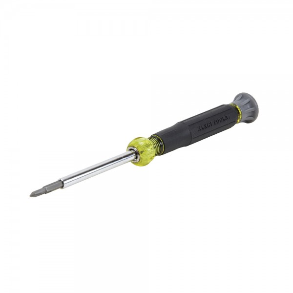 Klein Tools 32581 Multi-Bit Electronics Screwdriver, 4-in-1, Phillips, Slotted Bits