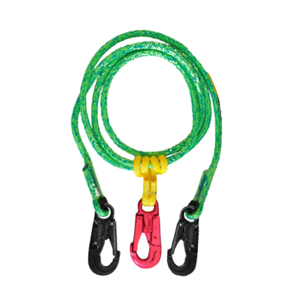 Rope Logic 33410 Grizzly Spliced 2 in 1 Lanyard 1/2"" x 14' Lightning Green