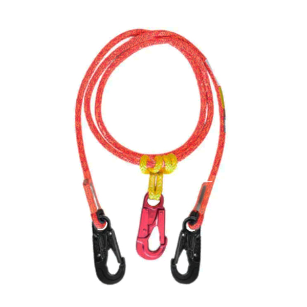 Rope Logic 33404 Grizzly Spliced 2 in 1 Lanyard 1/2"" x 14' Lightning Red