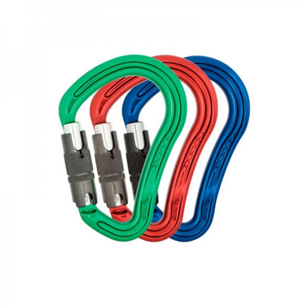 DMM 35418 Carabiners BOA Locksafe Color Coded 3 pack (Red Green Blue)